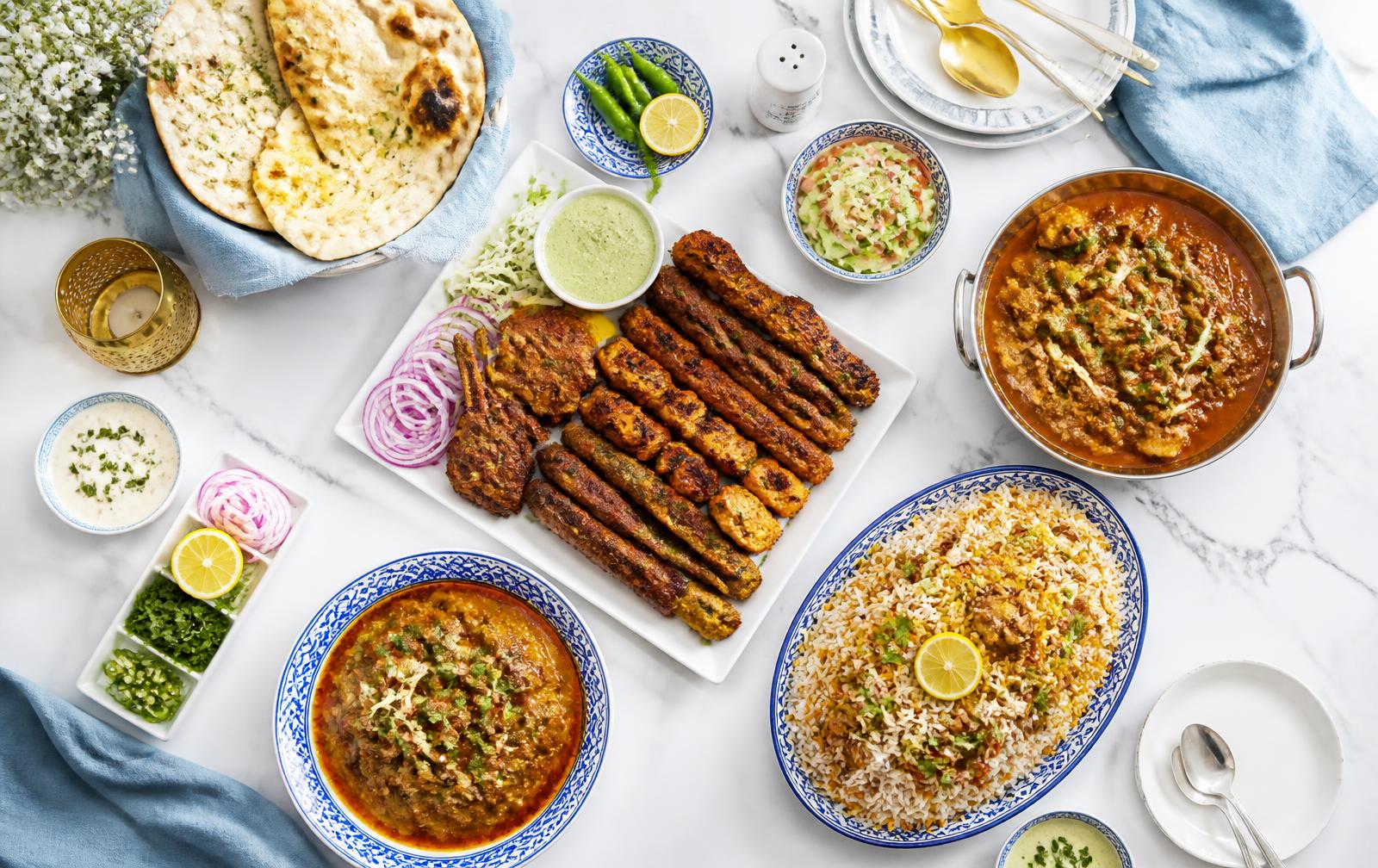 Ajwa Garden BBQ and karahi platter